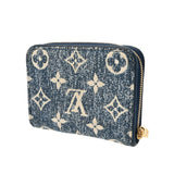 LOUIS VUITTON ルイヴィトン モノグラムデニム ジッピーコインパース マリーヌ M81185 レディース モノグラムデニム コインケース Aランク 中古 銀蔵