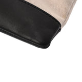 BALENCIAGA バレンシアガ ネイビークリップ L ホワイト/ブラック 373840 メンズ キャンバス レザー クラッチバッグ ABランク 中古 銀蔵