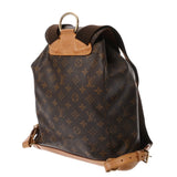 LOUIS VUITTON ルイヴィトン モノグラム モンスリ GM ブラウン M51135 ユニセックス モノグラムキャンバス リュック・デイパック Bランク 中古 銀蔵