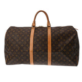 LOUIS VUITTON ルイヴィトン モノグラム キーポル 55 ブラウン M41424 ユニセックス モノグラムキャンバス ボストンバッグ Bランク 中古 銀蔵