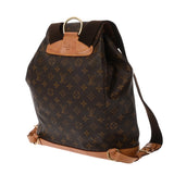 LOUIS VUITTON ルイヴィトン モノグラム モンスリ GM ブラウン M51135 ユニセックス モノグラムキャンバス リュック・デイパック Bランク 中古 銀蔵
