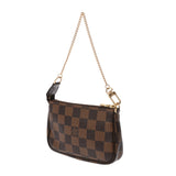 LOUIS VUITTON ルイヴィトン ダミエ ミニポシェットアクセソワール ブラウン N58011 レディース ダミエキャンバス アクセサリーポーチ Aランク 中古 銀蔵