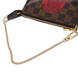 LOUIS VUITTON ルイヴィトン ダミエ ミニポシェットアクセソワール ブラウン N58011 レディース ダミエキャンバス アクセサリーポーチ Aランク 中古 銀蔵
