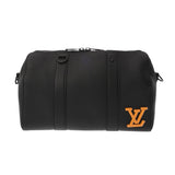 LOUIS VUITTON ルイヴィトン ダミエディストーテッド シティキーポル 黒 M57417 メンズ レザー ボストンバッグ Aランク 中古 銀蔵