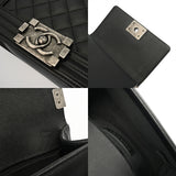 CHANEL シャネル ボーイシャネル チェーンショルダー 20cm ブラック A67085 レディース キャビアスキン ショルダーバッグ Aランク 中古 銀蔵