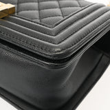 CHANEL シャネル ボーイシャネル ハンドバッグ 20cm ブラック A67085 レディース キャビアスキン ショルダーバッグ Aランク 中古 銀蔵