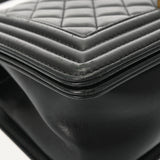CHANEL シャネル ボーイシャネル チェーンショルダー 25cm ブラック A67086 レディース ラムスキン ショルダーバッグ ABランク 中古 銀蔵