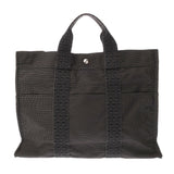 HERMES エルメス エールライン MM グレー ユニセックス キャンバス トートバッグ ABランク 中古 銀蔵