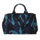 PRADA プラダ カナパ トート カモフラージュ ブルー系 B2642B レディース キャンバス ハンドバッグ ABランク 中古 銀蔵