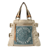 LOUIS VUITTON ルイヴィトン グローブショッパーMM 06年 クルーズコレクション ベージュ M95114 ユニセックス キャンバス/レザー トートバッグ Bランク 中古 銀蔵