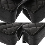 CHANEL シャネル マトラッセ Wフラップ Wチェーンショルダー 25cm ブラック A01112 レディース キャビアスキン ショルダーバッグ ABランク 中古 銀蔵