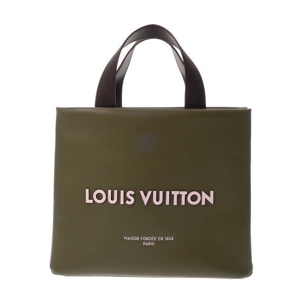 ルイヴィトン ミニ ショッパー トート カーキグリーン レディース