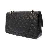CHANEL シャネル マトラッセ Wフラップ Wチェーンショルダー 25cm ブラック A01112 レディース キャビアスキン ショルダーバッグ ABランク 中古 銀蔵