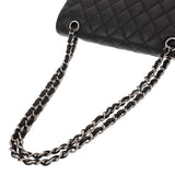 CHANEL シャネル マトラッセ Wフラップ Wチェーンショルダー 25cm ブラック A01112 レディース キャビアスキン ショルダーバッグ ABランク 中古 銀蔵