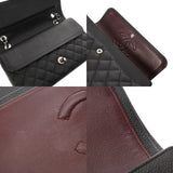 CHANEL シャネル マトラッセ Wフラップ Wチェーンショルダー 25cm ブラック A01112 レディース キャビアスキン ショルダーバッグ ABランク 中古 銀蔵