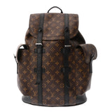 LOUIS VUITTON ルイヴィトン モノグラムマカサー クリストファー MM ブラウン/ブラック M43735 メンズ モノグラムキャンバス リュック・デイパック Aランク 中古 銀蔵