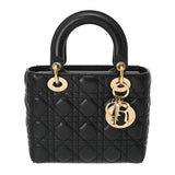 CHRISTIAN DIOR クリスチャンディオール カナージュ レディース ラムスキン ショルダーバッグ Aランク 中古 銀蔵