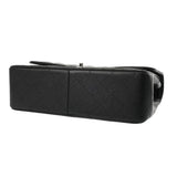 CHANEL シャネル マトラッセ WフラップWチェーンショルダー 30cm ブラック A58600 レディース キャビアスキン ショルダーバッグ Aランク 中古 銀蔵