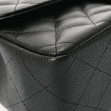 CHANEL シャネル マトラッセ WフラップWチェーンショルダー 30cm ブラック A58600 レディース キャビアスキン ショルダーバッグ Aランク 中古 銀蔵