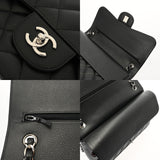 CHANEL シャネル マトラッセ WフラップWチェーンショルダー 30cm ブラック A58600 レディース キャビアスキン ショルダーバッグ Aランク 中古 銀蔵