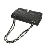 CHANEL シャネル マトラッセ Wフラップ Wチェーンショルダー 25 ブラック A01112 レディース キャビアスキン ショルダーバッグ Aランク 中古 銀蔵