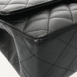CHANEL シャネル マトラッセ Wフラップ Wチェーンショルダー 25 ブラック A01112 レディース キャビアスキン ショルダーバッグ Aランク 中古 銀蔵