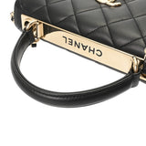 CHANEL シャネル マトラッセ トレンディCC トップハンドルフラップバッグ ブラック A92236 レディース ラムスキン ハンドバッグ Aランク 中古 銀蔵