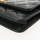 CHANEL シャネル マトラッセ チェーンウォレット ブラック AP2876 レディース キャビアスキン ショルダーバッグ Aランク 中古 銀蔵