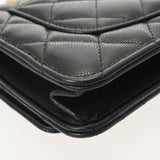 CHANEL シャネル マトラッセ チェーンウォレット ブラック AP2876 レディース キャビアスキン ショルダーバッグ Aランク 中古 銀蔵