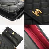 CHANEL シャネル マトラッセ チェーンウォレット ブラック AP2876 レディース キャビアスキン ショルダーバッグ Aランク 中古 銀蔵