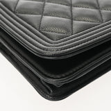 CHANEL シャネル ボーイシャネル チェーンウォレット 20cm ブラック AP1117 レディース キャビアスキン ショルダーバッグ Aランク 中古 銀蔵