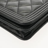 CHANEL シャネル ボーイシャネル チェーンウォレット 20cm ブラック AP1117 レディース キャビアスキン ショルダーバッグ Aランク 中古 銀蔵