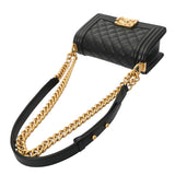 CHANEL シャネル ボーイシャネル チェーンショルダー 20cm ブラック A67085 レディース キャビアスキン ショルダーバッグ Aランク 中古 銀蔵