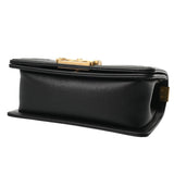 CHANEL シャネル ボーイシャネル チェーンショルダー 20cm ブラック A67085 レディース キャビアスキン ショルダーバッグ Aランク 中古 銀蔵