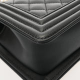 CHANEL シャネル ボーイシャネル チェーンショルダー 20cm ブラック A67085 レディース キャビアスキン ショルダーバッグ Aランク 中古 銀蔵