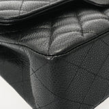 CHANEL シャネル マトラッセ チェーンショルダー 23cm Wフラップ ブラック A01113 レディース キャビアスキン ショルダーバッグ Aランク 中古 銀蔵