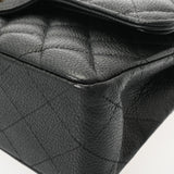 CHANEL シャネル マトラッセ チェーンショルダー 23cm Wフラップ ブラック A01113 レディース キャビアスキン ショルダーバッグ Aランク 中古 銀蔵