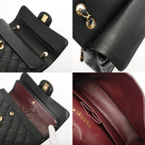 CHANEL シャネル マトラッセ チェーンショルダー 23cm Wフラップ ブラック A01113 レディース キャビアスキン ショルダーバッグ Aランク 中古 銀蔵