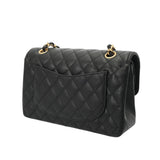 CHANEL シャネル マトラッセ チェーンショルダー 23cm Wフラップ ブラック A01113 レディース キャビアスキン ショルダーバッグ Aランク 中古 銀蔵