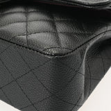 CHANEL シャネル マトラッセ チェーンショルダー 23cm Wフラップ ブラック A01113 レディース キャビアスキン ショルダーバッグ Aランク 中古 銀蔵