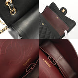 CHANEL シャネル マトラッセ チェーンショルダー 30cm Wフラップ ブラック A58600 レディース キャビアスキン ショルダーバッグ Aランク 中古 銀蔵