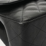 CHANEL シャネル マトラッセ チェーンショルダー 30cm Wフラップ ブラック A58600 レディース キャビアスキン ショルダーバッグ Aランク 中古 銀蔵