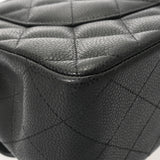 CHANEL シャネル マトラッセ チェーンショルダー 30cm Wフラップ ブラック A58600 レディース キャビアスキン ショルダーバッグ Aランク 中古 銀蔵
