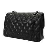 CHANEL シャネル マトラッセ クラシックスモールハンドバッグ 23cm ブラック A01113 レディース ラムスキン ショルダーバッグ Aランク 中古 銀蔵