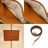 LOUIS VUITTON ルイヴィトン モノグラム オンマイサイド PM ベージュ/ブラウン M59905 レディース キャンバス レザー 2WAYバッグ Aランク 中古 銀蔵
