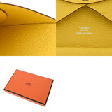 HERMES エルメス カルヴィ デュオ ライム U刻印(2022年頃) ユニセックス シェーブル カードケース Aランク 中古 銀蔵