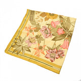 HERMES エルメス カレ 90 FLEURS D HALLADE イエロー/マルチカラー レディース シルク100％ スカーフ Aランク 中古 銀蔵