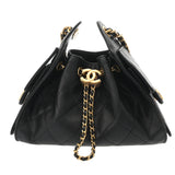 CHANEL シャネル マトラッセ ミニハンドバッグ CHANEL25 ブラック AS5631 レディース キャビアスキン ショルダーバッグ Aランク 中古 銀蔵
