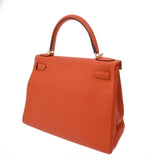 HERMES エルメス ケリー 28 内縫い 2WAY オレンジ T刻印(2015年頃) レディース トゴ ハンドバッグ Aランク 中古 銀蔵