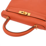 HERMES エルメス ケリー 28 内縫い 2WAY オレンジ T刻印(2015年頃) レディース トゴ ハンドバッグ Aランク 中古 銀蔵